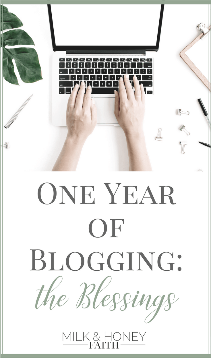Learn about the incredible blessings I've experienced in my first year of blogging. They are the same blessings the Lord bestows on each of us when we step into our calling and utilize our spiritual gifts. #Milkandhoneyfaith #Blogging