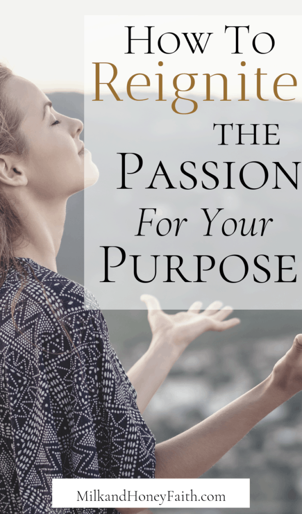 Did you know that there are actionable steps you can take that will further establish your purpose in life?  Scripture will help you determine God's will for yourself.  Reignite the passion you once had.  #purpose #passion #calling