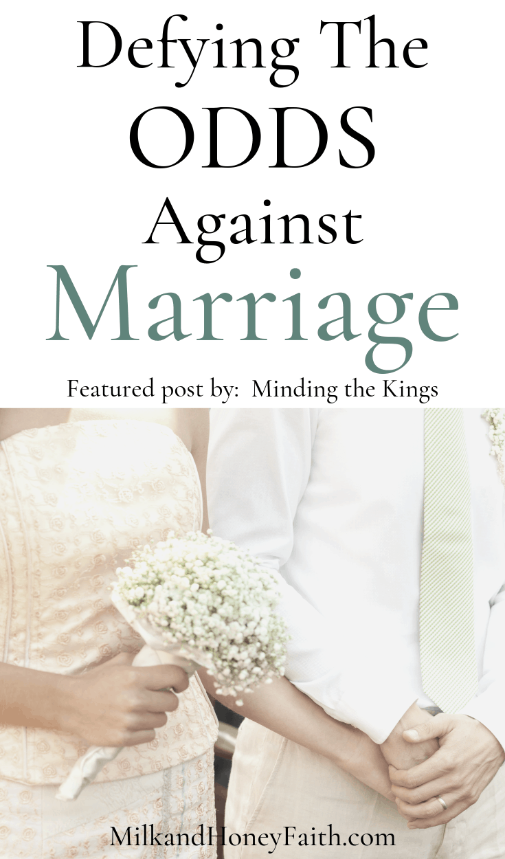 Defy the odds against marriage by embracing the union that God has created between man and wife.  Divorce doesn't have to be in your future when your future belongs to Him.